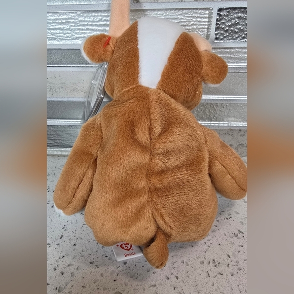 Ty - Bessie - Brown and White Plush Cow Toy - Picture 2 of 5